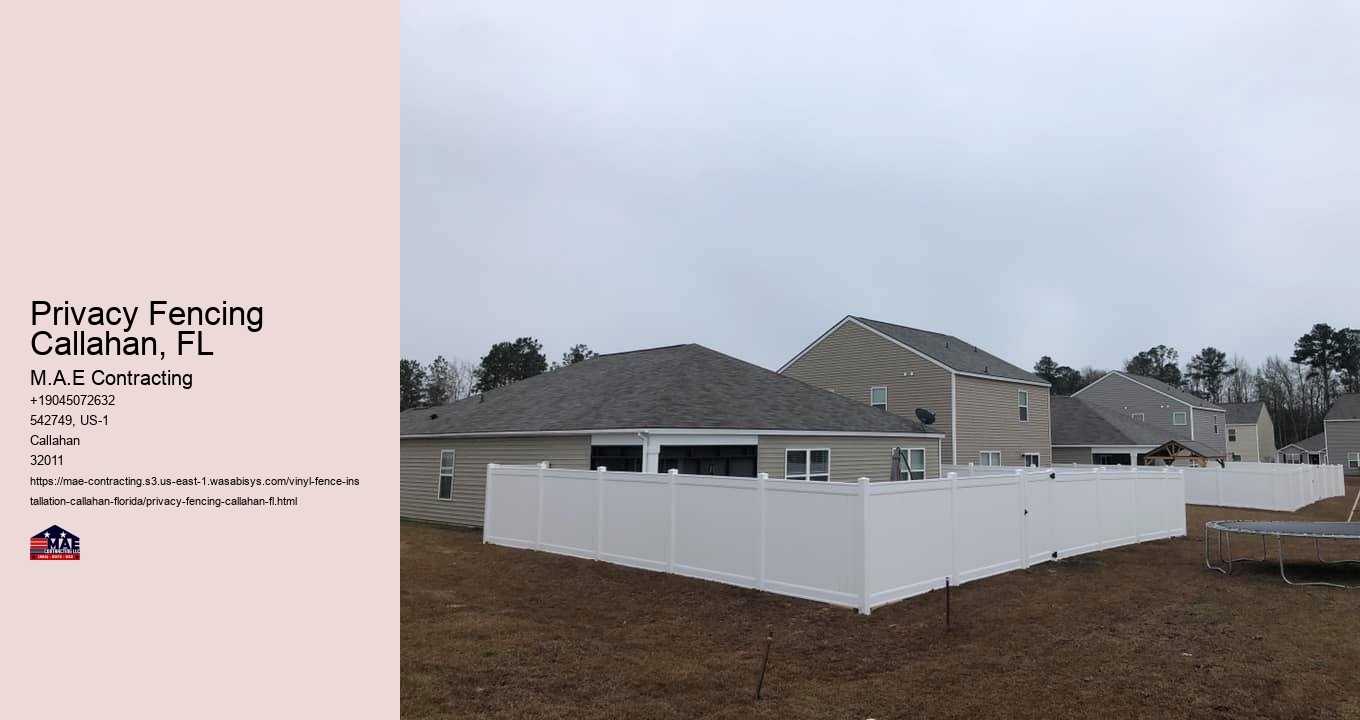 Privacy Fencing Callahan, FL
